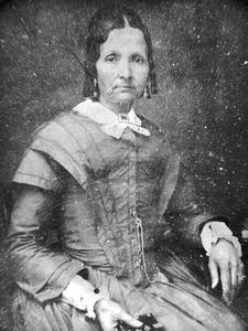 Eliza Snow circa 1852, photograph attributed to Marsena Cannon